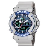 Cumpara ieftin Ceas Barbatesc Smael Sport Dual Time, Alarma, Cronometru, Digital, Gri, 5ATM