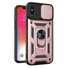 Husa iPhone X, iPhone 10 protectie camera Techsuit CamShield Series, roz foto