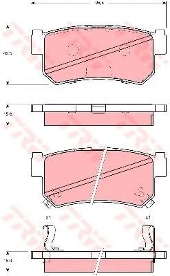 Set placute frana,frana disc SSANGYONG KORANDO (KJ) (1996 - 2006) TRW GDB3382 foto