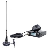 Pachet Statie radio CB PNI Escort HP 9700 USB si Antena CB PNI LED 2000 cu baza magnetica, alimentare 12V 24V, mufa de bricheta inclusa, ASQ 5 nivelur