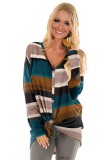 N55-1289 Camasa colorata cu maneci lungi si decolteu in V
