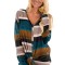 N55-1289 Camasa colorata cu maneci lungi si decolteu in V