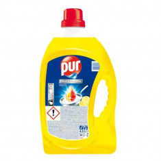 Detergent de Vase Lichid PUR Professional Lemon, 4.5 L, Parfum de Lamaie, Pur Detergent de Vase, Detergent de Vase Manual, Detergent Lichid pentru Vas foto