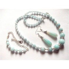 set bijuterii colier, cercei si bratara cu jad 41361