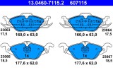 ATE 13.0460-7115.2 set placute frana,frana disc