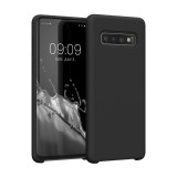 Husa kwmobile pentru Samsung Galaxy S10, Silicon, Negru, 47732.01, Carcasa