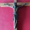 Crucifix catolic din lemn cu Iisus din metal - suvenir de &icirc;mpărtășanie. Detalii superbe. Preț 133 lei
