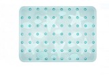 Covoras de baie antiderapant,Turcoaz, PVC, 65x43 cm