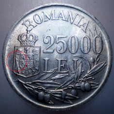 R.211 ROMANIA MIHAI I 25000 LEI 1946 EROARE RARA