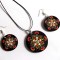 set bijuterii lemn cu mandala 41127