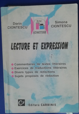 myh 36f - Ciontescu - Lecture et expression - limba franceza - ed 1998 foto