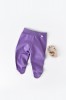 Pantaloni cu Botosei - Bumbac organic Mov BabyCosy (Marime: 3-6 Luni)