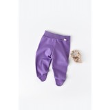 Pantaloni cu Botosei - Bumbac organic Mov BabyCosy (Marime: 6-9 luni)