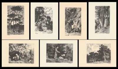 Set 7 litografii franciscane de Piancastelli, Al Treilea Ordin Franciscan foto