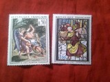 Serie 2 valori Franta 1963 Pictura - Delacroix si Vitraliu