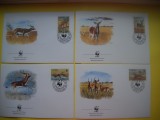 HOPCT PLIC FDC S NR 271 SET 4 FDC ANTILOPA NEAGRA ZAMBIA 1987