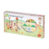 Cuburi stivuibile cu ilustratii din gradina, din lemn premium - Garden Blocks - 24 piese - Tender Leaf Toys