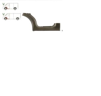 Prag metalic Vw Transporter/Multivan (T5), 2004-2015, Transporter/Multivan T6 2015-, parte montare sub usa fata partea dreapta, cu 1/3 segment aripa foto