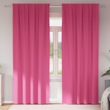 vidaXL Perdele cu perdele 2 pcs Roz intens 245 x 140 cm Poliester