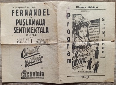 Program Cinema Scala stagiunea 1948 foto