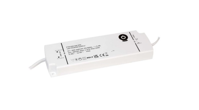 T&aacute;pegys&eacute;g POS FTPC40V24-FP2, POS LED meghajt&oacute; 24V/1.67A CV IP44 II-gener&aacute;ci&oacute;s