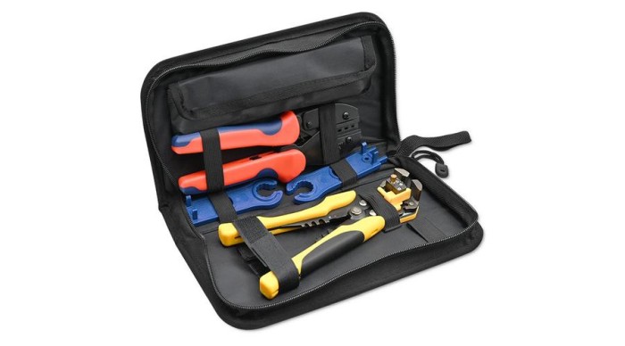 Kit de scule Qoltec Solar compatibil cu conectorii MC4 | Instrument de sertizare + Dispozitiv de dezis automat