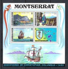 Montserrat 1973 - Cristofor Columb, bloc neuzat foto