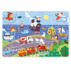 Puzzle - Descoperim vehiculele (18 piese) foto