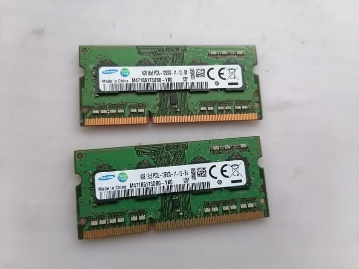 memorie ram laptop 4 gb ddr3 L 1600 mhz , SAMSUNG ,functionala 4GB 1Rx8 PC3L 12800S 11 12 B4