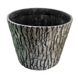 Ghiveci Decorativ Gradina Strend Pro, Model Scoarta Copac, 38cm, Gri Antracit, Plastic