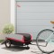 vidaXL Remorcă pentru biciclete, negru și roșu, 30 kg, fier 94055