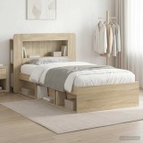 Cumpara ieftin Cadru de pat cu depozitare Stejar Sonoma 90 x 190 cm