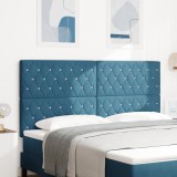 VidaXL Tăblie LED cu lumini cu bandă LED Albastru &icirc;nchis 90 cm Catifea