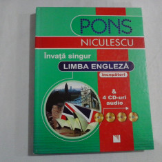 INVATA SINGUR LIMBA ENGLEZA; (INCEPATORI) - & 4 CD-URI AUDIO - KATE TRANTER