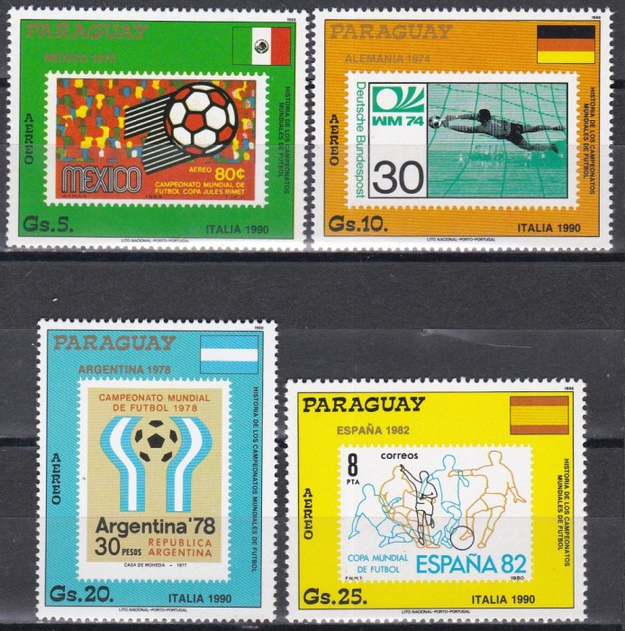 Paraguay 1988 - Istoria Cupei Mondiale de fotbal, MNH