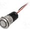 Intrerupator anti-vandalism, OFF-(ON), &Oslash;19mm, BULGIN, MPI002/FL/GN/24