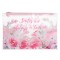 Portfard PVC, Model Smiles Are Always in Fashion, Fermoar Roz, Florale, Dimensiuni 21.5x15.5 cm