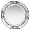 Oglindă de perete &icirc;n stil baroc, argintiu, 50 cm