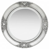 Oglinda de perete &icirc;n stil baroc, argintiu, 50 cm GartenMobel Dekor, vidaXL