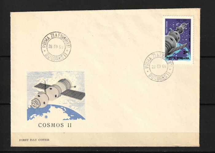 Romania, 1969 | Andocare Misiunile Soyuz 4 şi 5 - Cosmos | FDC | aph