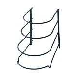 Cumpara ieftin Suport din metal pentru tigai, negru mat, 4 rafturi, SM023B, 290 x 185 x 245 mm