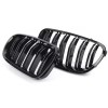 Grile duble radiator compatibile cu : BMW seria 5 F10 / F11 2010-2017, negru lucios M-design
