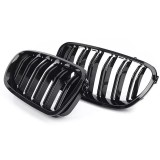 Grile duble radiator compatibile cu : BMW seria 5 F10 / F11 2010-2017, negru lucios M-design
