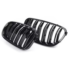 Grile duble radiator compatibile cu : BMW seria 5 F10 / F11 2010-2017, negru lucios M-design