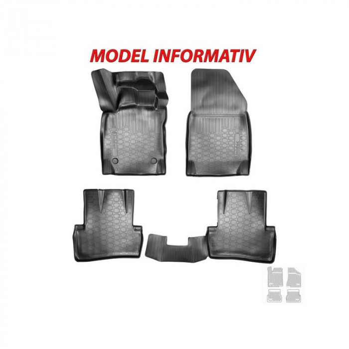 Covoare cauciuc stil tavita Skoda Superb III 2015-&amp;gt; Cod: 3D 61628​​​, A10 Automotive TrustedCars