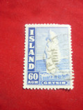 Timbru - Gheizer -1943 Islanda , 1 valoare stampilata