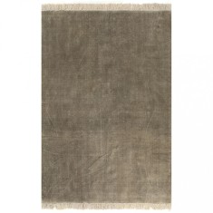 Covor Kilim, gri taupe, 120 x 180 cm, bumbac