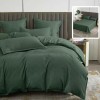 Lenjerie de pat natur uni baroque 6 piese cu husa (verde), Ralex Pucioasa