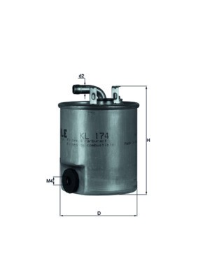MAHLE KL 174 filtru combustibil