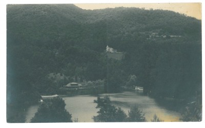 3084 - SOVATA, Mures, Lake URSU - old postcard, real PHOTO - used - 1931 foto